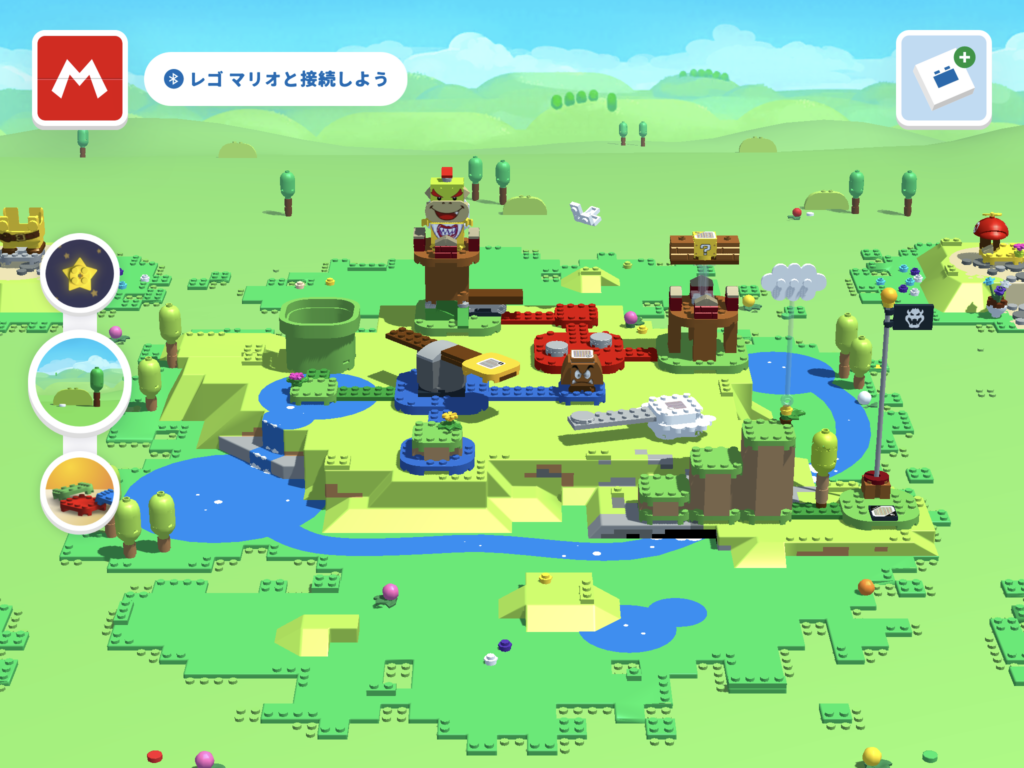 LEGOスーパーマリオのアプリ画面